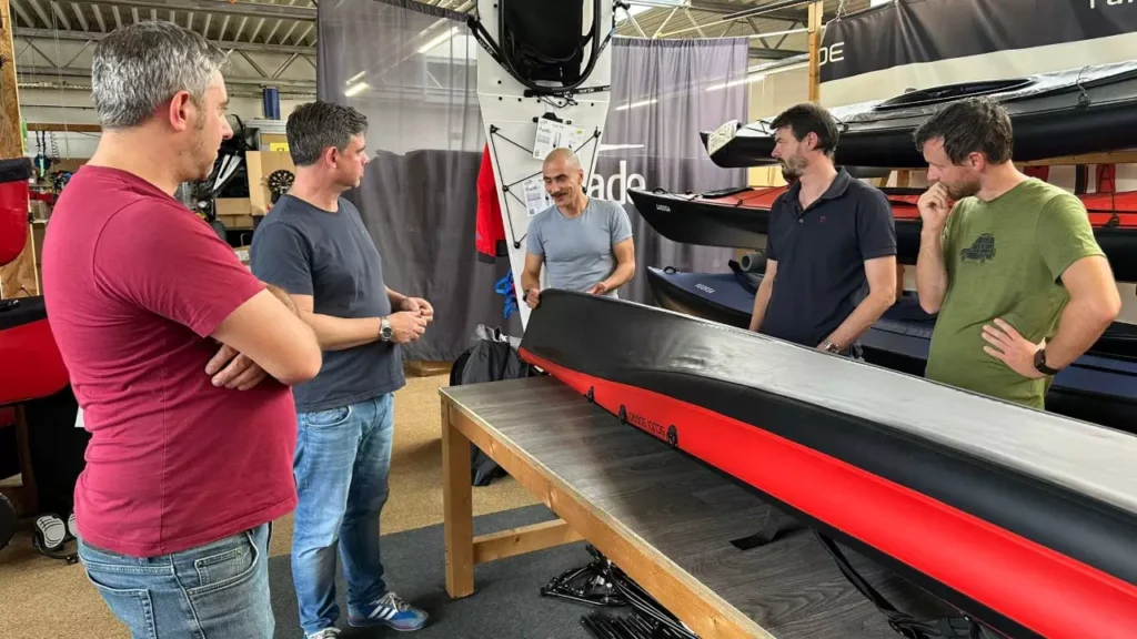 Flusswanderer Steve und Flussfahrer Matthes zu Besuch bei faltboot.de